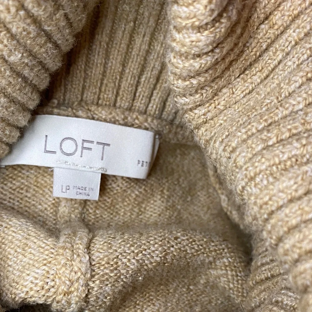 LOFT Camel Cowl Neck Sweater - Picture 7 of 8